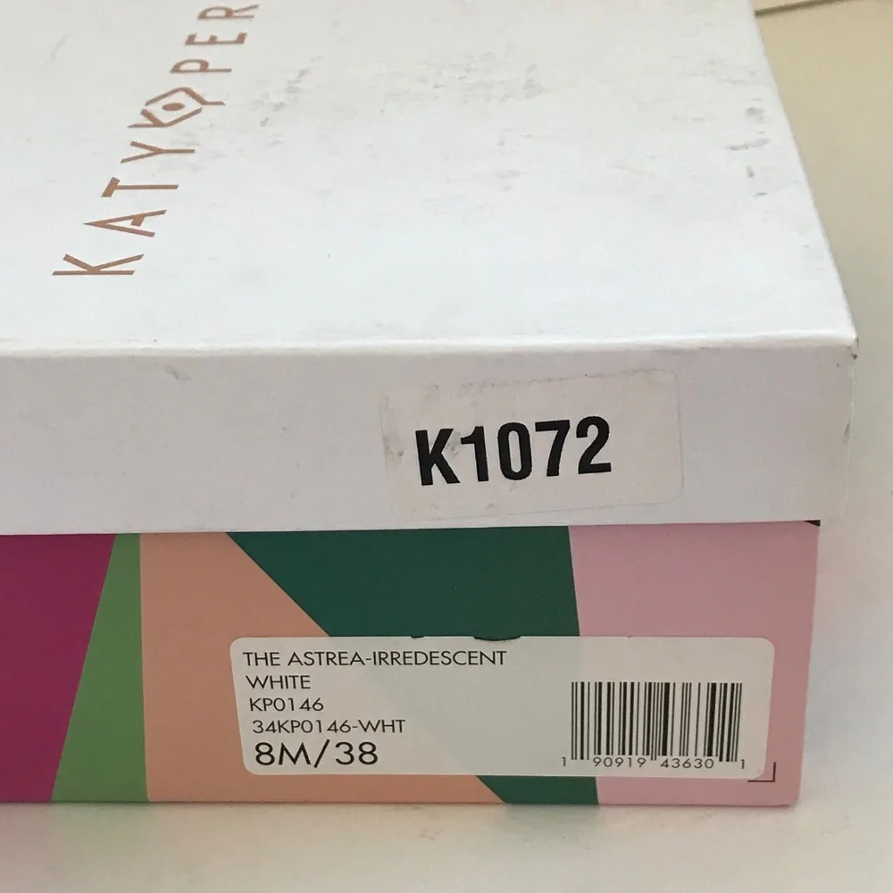 KATY PERRY High Top Sneakers with Multicolored Stars Gray Women’s Size 8 NWT